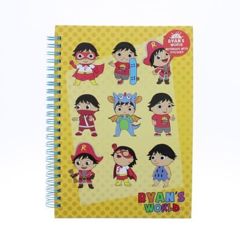 Ryan's World A5 Hardback Notebook with Stickers £6.99
